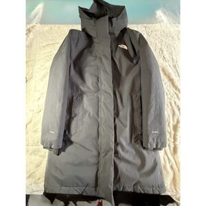 North Face Black Women Arctic Parka Size L Winter Long Coat Down Filled Jacket
